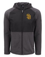San Diego Padres Cutter & Buck Peshastin Fleece Recycled Mens Hybrid Jacket BLH_MANN_HG 1
