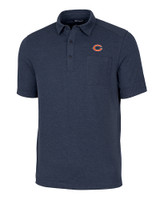 Chicago Bears Cutter & Buck Advantage Tri-Blend Jersey Mens Big and Tall Pocket Polo Liberty Navy Heather Mannequin