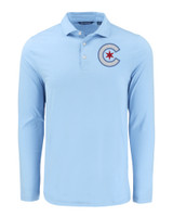 Chicago Cubs City Connect Cutter & Buck Coastline Epic Comfort Eco Recycled Mens Long Sleeve Polo ALS_MANN_HG 1