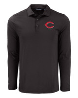 Cincinnati Reds Cutter & Buck Coastline Epic Comfort Eco Recycled Mens Long Sleeve Polo BL_MANN_HG 1