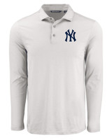 New York Yankees Cutter & Buck Coastline Epic Comfort Eco Recycled Mens Long Sleeve Polo CNC_MANN_HG 1