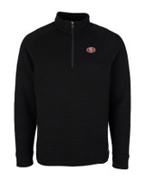 San Francisco 49ers Cutter & Buck Big & Tall Coastal Half-Zip Black Mannequin