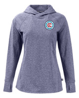Chicago Fire FC Cutter & Buck Adapt Knit Recycled Womens Heathered Hooded Pullover NVH_MANN_HG 1