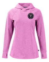 Inter Miami CF Cutter & Buck Adapt Knit Recycled Womens Heathered Hooded Pullover GEH_MANN_HG 1