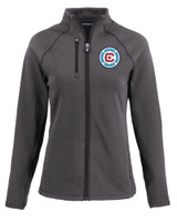 Chicago Fire FC Cutter & Buck Peshastin Fleece Recycled Womens Full Zip Jacket BLH_MANN_HG 1