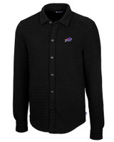 Buffalo Bills Cutter & Buck Big & Tall Coastal Shirt Jacket Black Mannequin