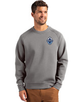 Vancouver Whitecaps FC Cutter & Buck Roam Epic Versatility Recycled Crew Neck Mens Pullover Elemental Grey Front