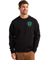 Seattle Sounders FC Cutter & Buck Roam Epic Versatility Recycled Crew Neck Mens Pullover Black Front