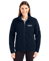 Detroit Tigers City Connect Cutter & Buck Cascade Eco Fleece Womens Full Zip Jacket Navy Blue Front