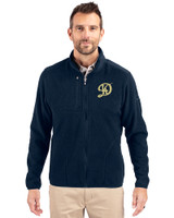 Los Angeles Dodgers City Connect- Cutter & Buck Cascade Eco Fleece Mens Full Zip Jacket Navy Blue Front