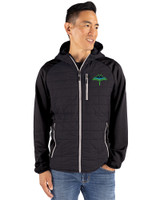 Tampa Bay Rays City Connect Cutter & Buck Rainier Primaloft Mens Eco Full Zip Hybrid Jacket Black Front