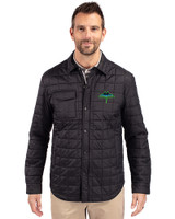 Tampa Bay Rays City Connect Cutter & Buck Rainier PrimaLoft® Mens Eco Insulated Quilted Shirt Jacket Black Front