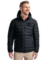 NY Mets City Connect Cutter & Buck Mission Ridge Repreve® Eco Insulated Mens Puffer Jacket Black Front