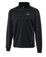 Baltimore Ravens Cutter & Buck Big & Tall DryTec Edge Half Zip Black Mannequin