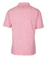 Cleveland Guardians City Connect Cutter & Buck Advantage Tri-Blend Space Dye Mens Polo Cardinal Red Mannequin Back