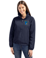 Minnesota Twins City Connect Cutter & Buck Charter Eco Recycled Womens Full-Zip Jacket Navy Blue Front
