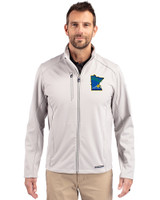 Minnesota Twins City Connect Cutter & Buck Evoke Softshell Recycled Full Zip Mens Jacket CONCRETE Front