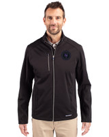 NY Mets City Connect Cutter & Buck Evoke Recycled Honeycomb Fleece Mens Full Zip Jacket Black Front
