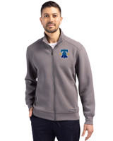 Philadelphia Phillies City Connect Cutter & Buck Roam Epic Versatility Recycled Full Zip Mens Jacket Elemental Grey Front