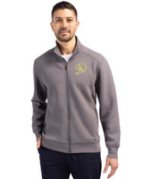 Los Angeles Dodgers City Connect- Cutter & Buck Roam Epic Versatility Recycled Full Zip Mens Jacket Elemental Grey Front