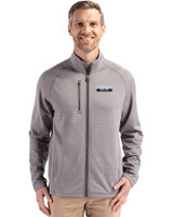 Detroit Tigers City Connect Cutter & Buck Peshastin Fleece Recycled Mens Full Zip Jacket Elemental Grey Heather Front