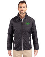 Tampa Bay Rays City Connect Cutter & Buck Rainier PrimaLoft®  Mens Big and Tall Eco Insulated Puffer Jacket Black Front