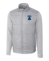 Philadelphia Phillies City Connect Cutter & Buck Stealth Hybrid Quilted Mens Full Zip Windbreaker Jacket POL_MANN_HG 1