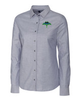 Tampa Bay Rays City Connect Cutter & Buck Stretch Oxford Womens Long Sleeve Dress Shirt CC_MANN_HG 1