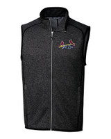 St. Louis Cardinals City Connect Cutter & Buck Mainsail Sweater-Knit Mens Big and Tall Full Zip Vest CCH_MANN_HG 1