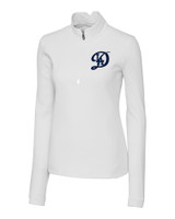Los Angeles Dodgers City Connect- Cutter & Buck Traverse Stretch Eco Quarter Zip Womens Pullover WH_MANN_HG 1