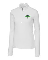 Tampa Bay Rays City Connect Cutter & Buck Traverse Stretch Eco Quarter Zip Womens Pullover WH_MANN_HG 1