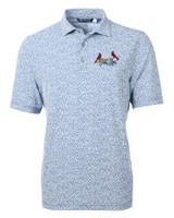 St. Louis Cardinals City Connect Cutter & Buck Virtue Eco Pique Botanical Print Recycled Mens Polo NVBU_MANN_HG 1