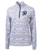 Los Angeles Dodgers City Connect- Cutter & Buck Traverse Stretch Eco Camo Print Quarter Zip Womens Pullover CC_MANN_HG 1