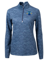Philadelphia Phillies City Connect Cutter & Buck Traverse Stretch Eco Camo Print Quarter Zip Womens Pullover NVBU_MANN_HG 1