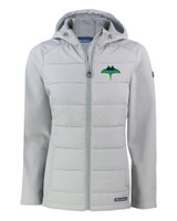 Tampa Bay Rays City Connect Cutter & Buck Evoke Hybrid Softshell Recycled Full Zip Womens Hooded Jacket CNC_MANN_HG 1