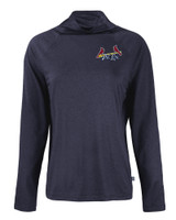 St. Louis Cardinals City Connect Cutter & Buck Coastline Epic Comfort Recycled Womens Funnel Neck NVBU_MANN_HG 1