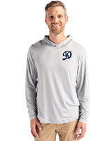 Los Angeles Dodgers City Connect- Cutter & Buck Coastline Epic Comfort Recycled Mens Hooded Shirt CONCRETE Front