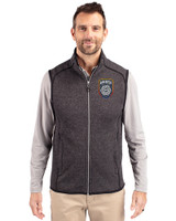 San Diego FC Cutter & Buck Mainsail Sweater-Knit Mens Full Zip Vest Charcoal Heather Front