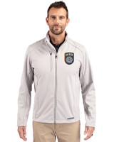San Diego FC Cutter & Buck Evoke Softshell Recycled Full Zip Mens Jacket CONCRETE Front