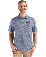 San Diego FC Cutter & Buck Pike Eco Flora Print Recycled Mens Polo Navy Blue Front