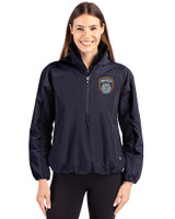 San Diego FC Cutter & Buck Charter Eco Recycled Womens Anorak Jacket Navy Blue Front