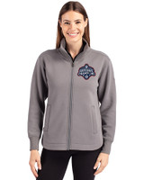 UConn Huskies 2025 NCAA Women's Basketball National Champions Cutter & Buck Roam Epic Versatility Full Zip Recycled Womens Jacket Elemental Grey Front