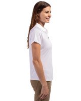 GA Tech Yellow Jackets College Vault Cutter & Buck Forge Stretch Womens Short Sleeve Polo White Side