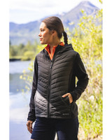 Cutter & Buck Woodland Recycled Fleece Womens Insulated Hooded Jacket BL_LFS_HG 
