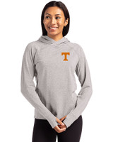 Tennessee Volunteers Cutter & Buck Adapt Knit Recycled Womens Heathered Hooded Pullover POH_PRO_HG 