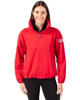 Patriotic Cutter & Buck Charter Recycled Packable Womens Full Zip Jacket Red Mannequin