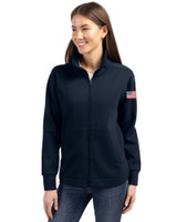 Patriotic Cutter & Buck Roam Eco Full Zip Recycled Womens Jacket NVBU_MANN_HG 1