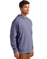 Georgia Tech Yellow Jackets Alumni Cutter & Buck Adapt Knit Recycled Mens Heathered Hooded Pullover NVH_PROS_HG 