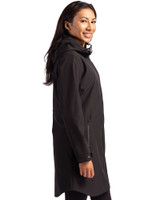 North Carolina State Wolfpack Alumni - Cutter & Buck Camano Everyday Stretch Recycled Womens Water Resistant Jacket Black Side