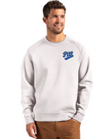 Pitt Panthers College Vault Cutter & Buck Roam Epic Versatility Recycled Crew Neck Mens Pullover Solitare Front
